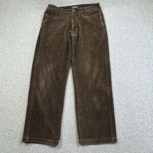 VTG Y2k‎ Woolrich Corduroy Pants Mens 36x30 Dark Loden Straight Flat Front Brown